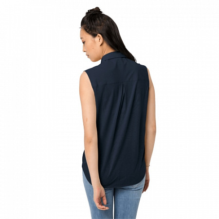 Рубашка женская Jack Wolfskin Sonora Sleeveless Shirt W midnight blue