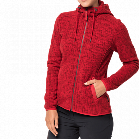 Джемпер женский Jack Wolfskin Patan Hooded Jacket W ruby red