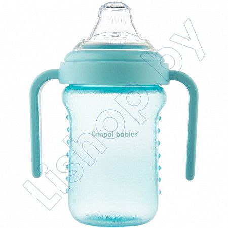 Поильник Canpol babies непроливающийся с силиконовым носиком 220 мл 9м+ (56/605) turquoise