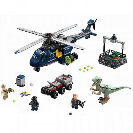 Конструктор LEGO Jurassic World Погоня за Блю на вертолёте 75928
