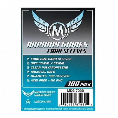 Протекторы для карт Mayday Games Стандарт 59x92 мм