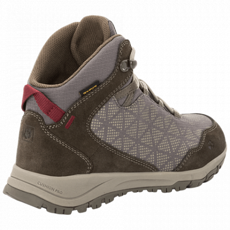 На картинке изображен Ботинки женские Jack Wolfskin Activate Xt Texapore Mid W clay / burgundy Ботинки женские Jack Wolfskin Activate Xt Texapore Mid W clay / burgundy