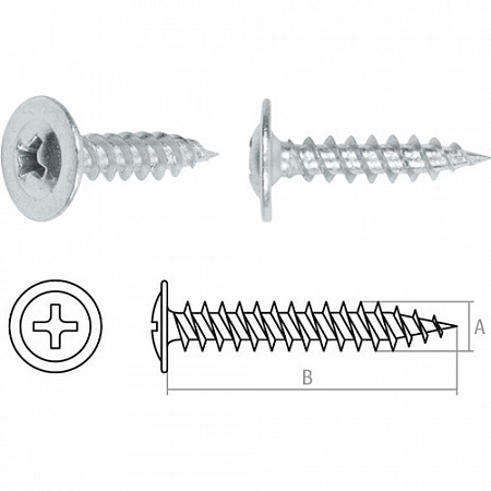 Саморез Starfix 4.2х38 мм с прессшайбой острый (500 шт) SMC3-32789-500