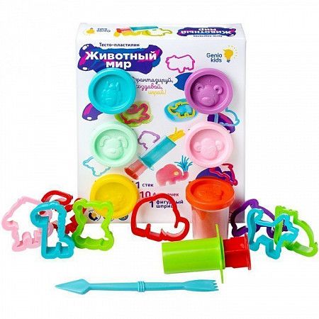 Набор для лепки Genio Kids-Art Тесто-пластилин Животный мир  TA2007