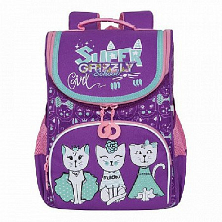 Рюкзак школьный GRIZZLY RAm-084-1 /2 lilac