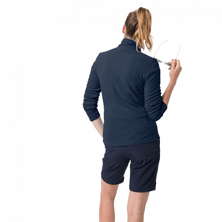 На картинке изображен Джемпер женский Jack Wolfskin Gecko Women midnight blue Джемпер женский Jack Wolfskin Gecko Women midnight blue