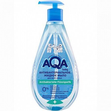 Антибактериальное жидкое мыло для всей семьи AQA baby, 400 мл 02011209 