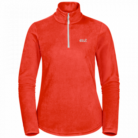 На картинке изображен Пуловер женский Jack Wolfskin Echo Women orange coral Пуловер женский Jack Wolfskin Echo Women orange coral