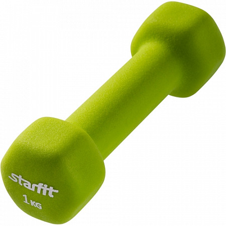 Гантель неопреновая Starfit DB-201 1 кг green