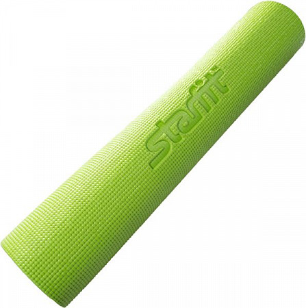 Гимнастический коврик для йоги, фитнеса с рисунком Starfit FM-102 PVC green (173x61x0,3)