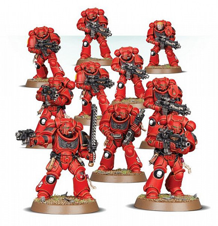 На картинке изображен Фигурки Games Workshop Warhammer: Blood Angels Primaris Intercessors 41-27 Фигурки Games Workshop Warhammer: Blood Angels Primaris Intercessors 41-27