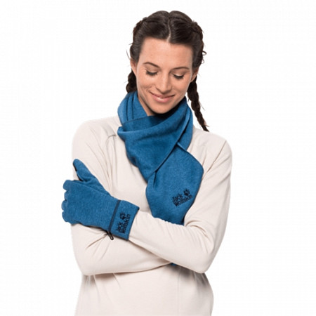 На картинке изображен Перчатки мужские Jack Wolfskin Skyland Glove indigo blue Перчатки мужские Jack Wolfskin Skyland Glove indigo blue