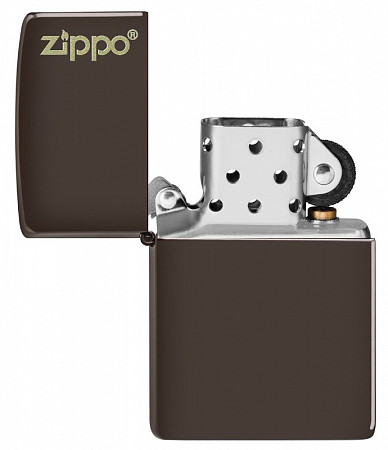 Зажигалка Zippo Classic Brown Matte Zippo Logo 49180ZL