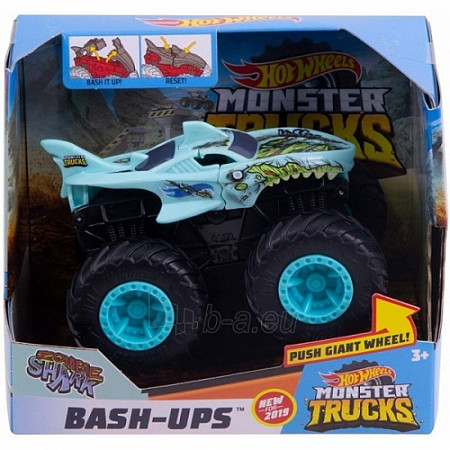 Машинка Hot Wheels Монстр Трак Bash-Ups Zombie Shark (GCF94 GDR85)