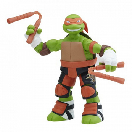 На картинке изображен Фигурка Turtles Удар ниндзя Майки (фигурка 12 см) 90622 Фигурка Turtles Удар ниндзя Майки (фигурка 12 см) 90622
