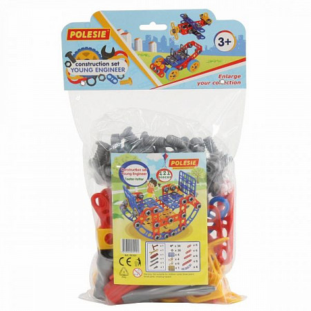 Конструктор Полесье Изобретатель Качели №2 121 элемент в пакете 55101