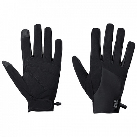 На картинке изображен Перчатки мужские Jack Wolfskin Dynamic Glove black Перчатки мужские Jack Wolfskin Dynamic Glove black
