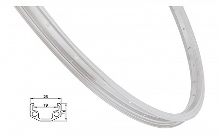 На картинке изображен Обод Remerx 28" RMX219 622x19 70209 silver Обод Remerx 28" RMX219 622x19 70209 silver