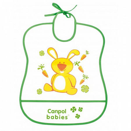Слюнявчик Canpol babies Клеенчатый с карманом Кролик (2/919)