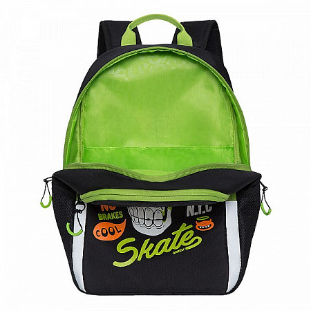 Рюкзак школьный GRIZZLY RB-151-3 /1 black/light green