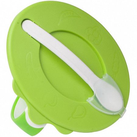 Миска Canpol babies с ложкой 9м+ 350 мл (31/406_gre) green