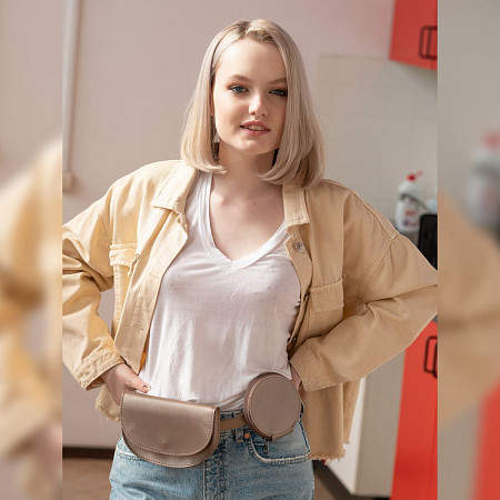 Поясная сумка женская Ors Oro OMS-0155 bronze