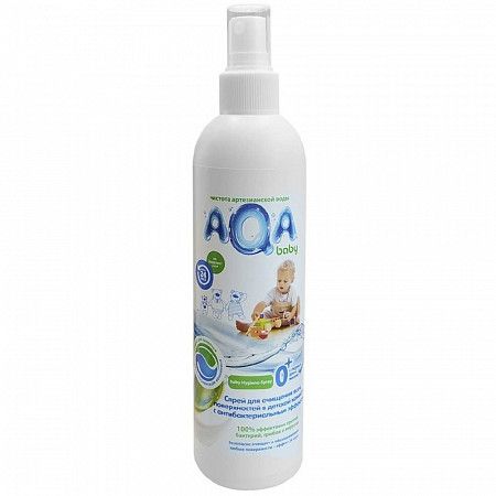 Спрей для очищения всех поверхностей в детской комнате AQA baby 300 мл (009521_green)