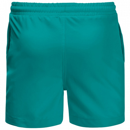 На картинке изображен Пляжные шорты детские Jack Wolfskin Bay Swim Short Kids green ocean Пляжные шорты детские Jack Wolfskin Bay Swim Short Kids green ocean