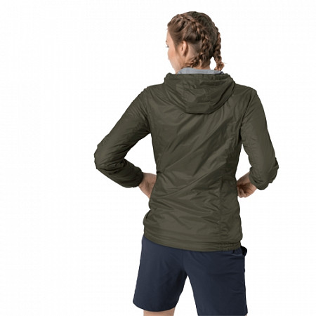Ветрозащитная летняя куртка женская Jack Wolfskin Jwp Breather W green pine