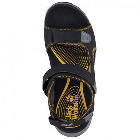 Сандалии мужские Jack Wolfskin Rocky Path Sandal M black / burly yellow XT