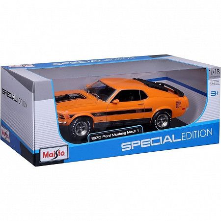 Машинка Maisto 1:18 1970 Ford Mustang Mach 1 (31453) orange