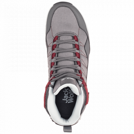 Ботинки женские Jack Wolfskin Maze Texapore Mid W tarmac grey / burgundy