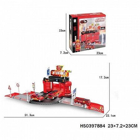 Игровой набор UniToys Паркинг пожарной техники (660-A81)