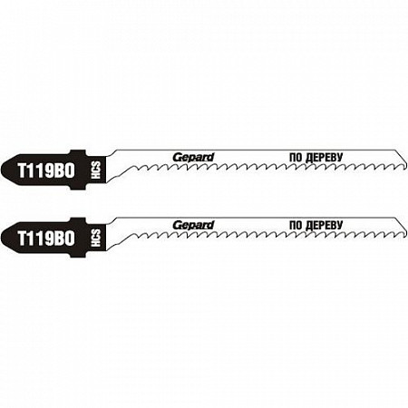 Пилка лобзиковая по дереву Gepard (2 штуки) GP0620-12