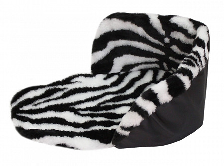 Матрасик для санок RT Зебра длинный black/white