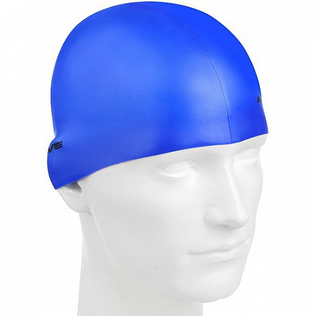 На картинке изображен Шапочка для бассейна (плавания) взрослая Mad Wave Metal Silicone Solid голубая Шапочка для бассейна (плавания) взрослая Mad Wave Metal Silicone Solid голубая