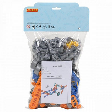 Конструктор Полесье Изобретатель Вертолёт №2 232 элемента в пакете 55033