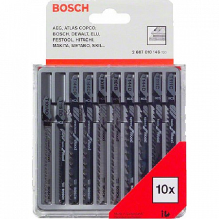 Набор лобзиковых пилок Bosch 2607010146