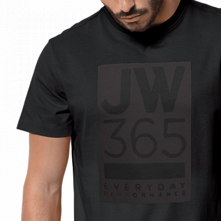 Футболка мужская Jack Wolfskin 365 T M black