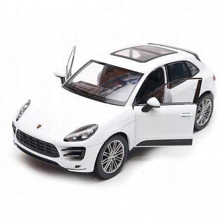 На картинке изображен Машинка Bburago 1:24 Porsche Macan (18-21077) white Машинка Bburago 1:24 Porsche Macan (18-21077) white