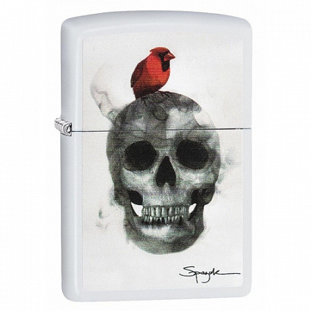 Зажигалка Zippo Steven Spazuk Skull Cardinal 29644
