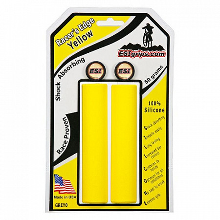 Грипсы ESI Racer's Edge 130 мм Силикон GREY0 Yellow