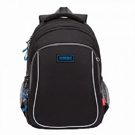 Рюкзак школьный GRIZZLY RB-052-1 /1 black/blue