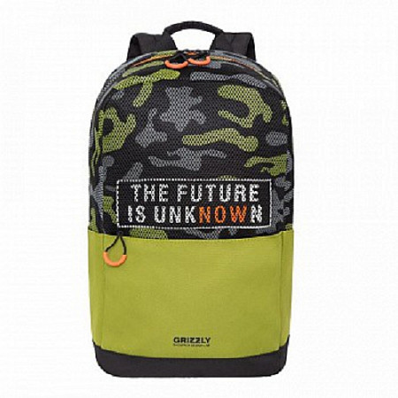 Городской рюкзак GRIZZLY RQ-010-1 /1 black/olive