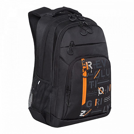 Рюкзак школьный GRIZZLY RU-136-1 /2 black/blue