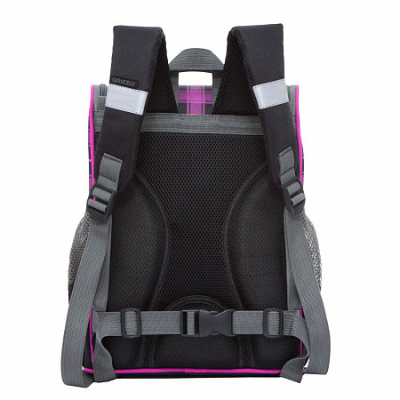Рюкзак школьный GRIZZLY RA-873-5	 с мешком /1 black/purple
