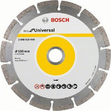 Алмазный круг Bosch 180х22 мм универсальный сегмент 2608615043