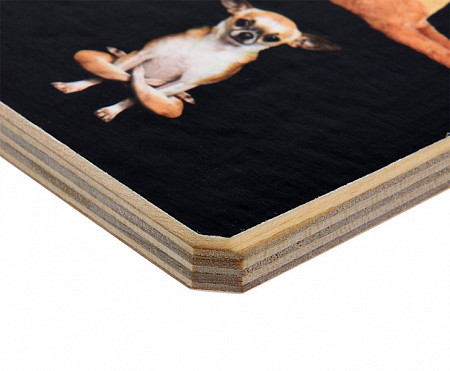 Доска разделочная Marmiton Йога-собаки 29х18,5 см береза 17122