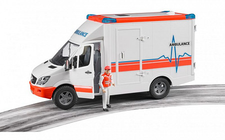 Машинка Bruder Cкорая помощь Mercedes Sprinter с водителем (02536)