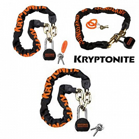 На картинке изображен Велозамок Kryptonite Chains Messenger Chain & Moly 720018001669 Велозамок Kryptonite Chains Messenger Chain & Moly 720018001669
